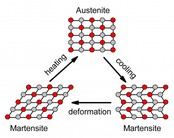 Nitinol forms. https://commons.wikimedia.org/wiki/File:NiTi_structure_transformation.jpg